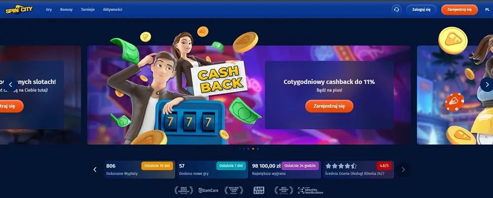 SpinCity Casino online strona glowna